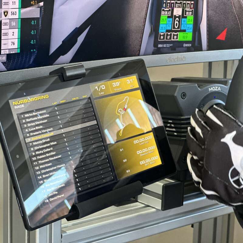 Tablet Holder - Sim Racing Tablet Holder, Aluminium Cockpit Tablet Holder, Adjustable Sim Racing Tablet Mount, Flight Sim Tablet Mount