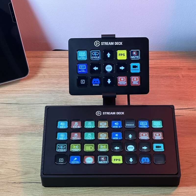 Stream Deck XL Dual Stand Adjustable rack mount streamdeck plus streamdeck mk2